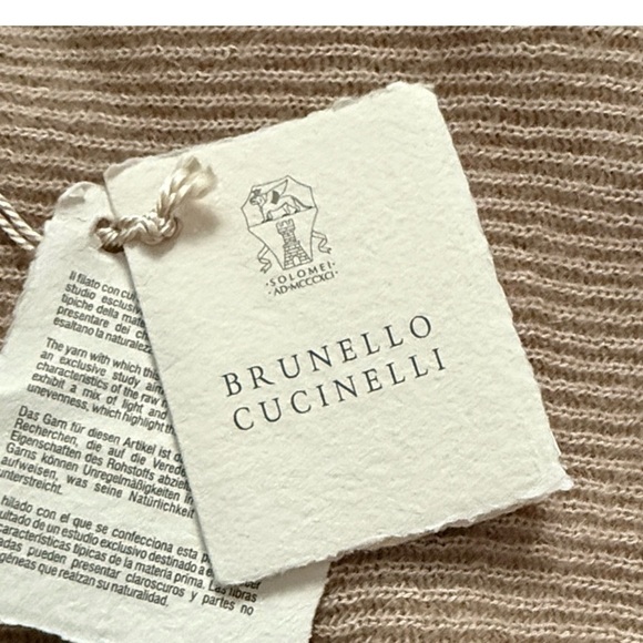 Brunello Cucinelli Taupe Knit Long Sleeve Garment Dress - Brand New with Tags - Picture 9 of 15